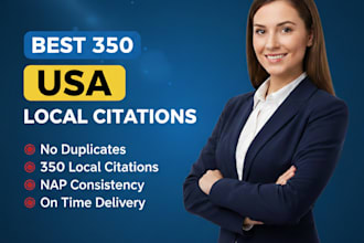 do 350 best USA local citations and directories  local SEO
