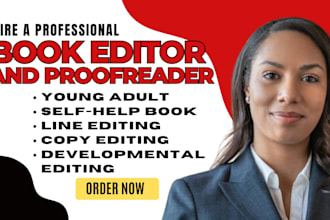 copy line edit format young adult self help children book as book editor, KDP