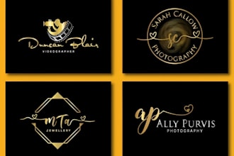 design luxury photography signature logo, or watermark