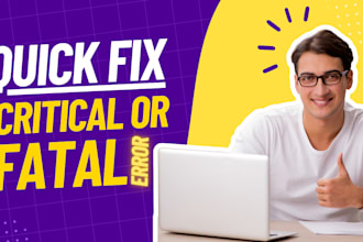 wordpress critical error, fatal error, connection error