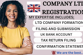 register UK ltd company do vat business bank account registration for US non US
