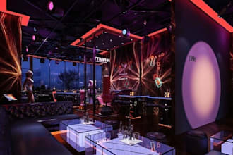 craft 3d nightclub design,italian restaurant,3d bakery,3d cafe rendering, hotel