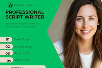 write comedy script, funny script, recap script, movie script, anime script