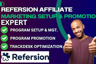 setup refersion affiliate marketing program landing page design tracking script