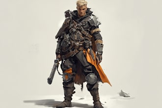 draw dnd character art and dnd character