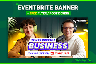design an eventbrite banner and event flyer design