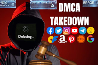 send dmca takedown notice,tiktok,reddit,facebook,twitter,intagram,shopyfy,etc,y