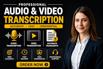 transcribe audio and video in german, spanish english