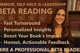 beta read your memoir self help or leadership book