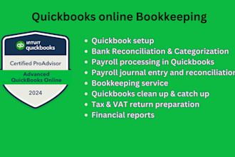 do bank reconciliation payroll bookkeeping clean up in quickbooks online
