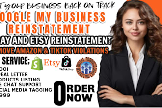 fix suspended gmb profile, reinstate ebay, shopify, amazon, tiktok suspended acc