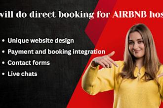 create a direct booking website for airbnb host or vacation rental host