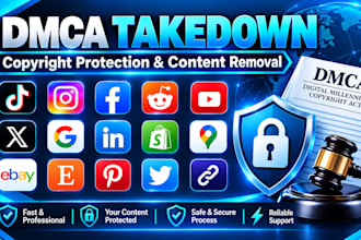 remove copyright leaked content defaming posts on tiktok instagram facebook