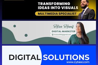 create a professional linkedin banner for job seekers and personal branding