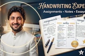 write notes , assignments, letters english and urdu