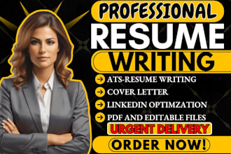 do professional resume writing, CV and cover letters, optimize linkedin