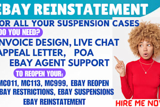 do ebay account reinstatement vero suspension mc011 mc999 reinstatement store