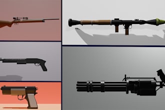 create 3d  low poly game asset for your game and animation