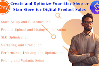 set up digital product on etsy shop  set up stan store etsy stan store marketing