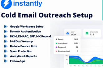 get setup instantly ai cold email outreach campaign