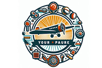 design luxury airplane logo