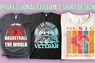 do custom typography t shirt design and retro vintage illustration
