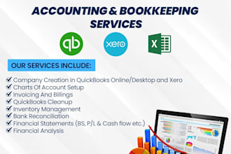 prepare balance sheet, income statement, cash flow statement and projections