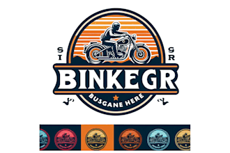 make a beautiful biker club logo design