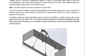 write an operation manual and product description