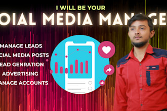 be your social media manager for instagram, facebook, and linkedin