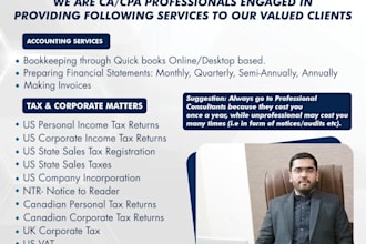 prepare USA individual and business tax returns