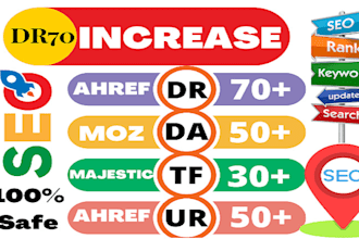 increase domain rating ahrefs DR domain authority moz da trust flow tf with seo
