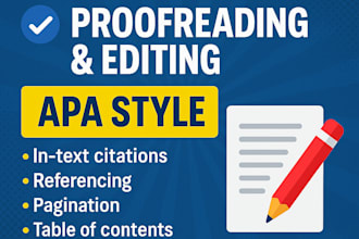 proofread and edit your document in apa 7 in 8 hours