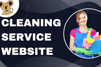 design cleaning service website, office cleaning website, booking koala