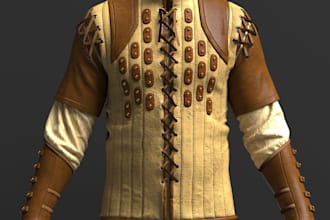 design 3d minimalist fashion, clo3d, theatre costume design, character ensemble