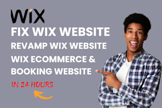 fix and customize wix booking website, revamp and redesign wix ecommerce website