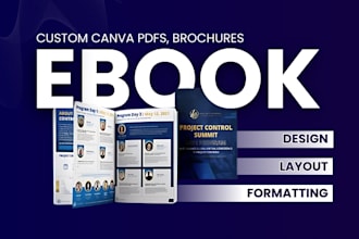 design custom canva pdfs, brochures, ebooks formatting and layout design