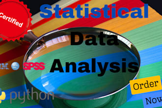 do statistical analysis projects in stata, jupyter notebook, google collab, spss