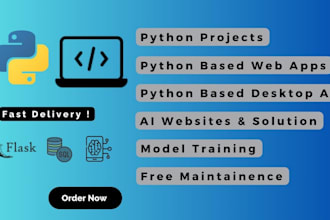 provide python projects, websites and ai solutions