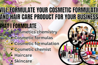 formulate your cosmetic formulation and hair care product for your business