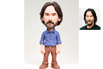 create clay caricature from photo