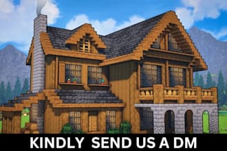 build minecraft castle, villages, base, map, hubs, lobby, spawns, skywars, farms
