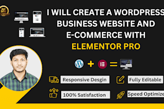 build wordpress business website and ecommerce with elementor