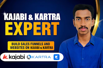 build and design your kajabi, kartra website, landing pages, online course