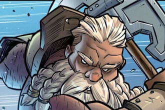 professional comic illustration custom graphic novel character art in any style