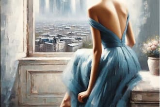 paint a real oil painting on canvas with free shipping