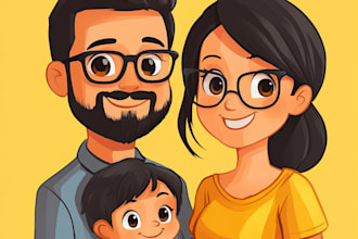 draw you as a funny yellow cartoon character