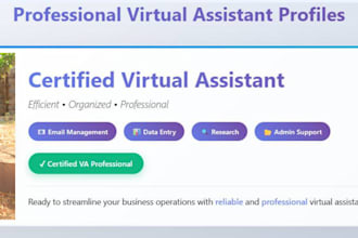 certified virtual assistant organized reliable detail oriented