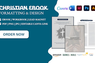 create christian journal prayer plan, ebook, daily devotion format layout design