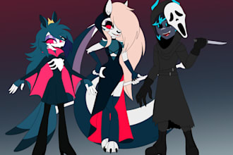 draw any official hellaverse character or oc